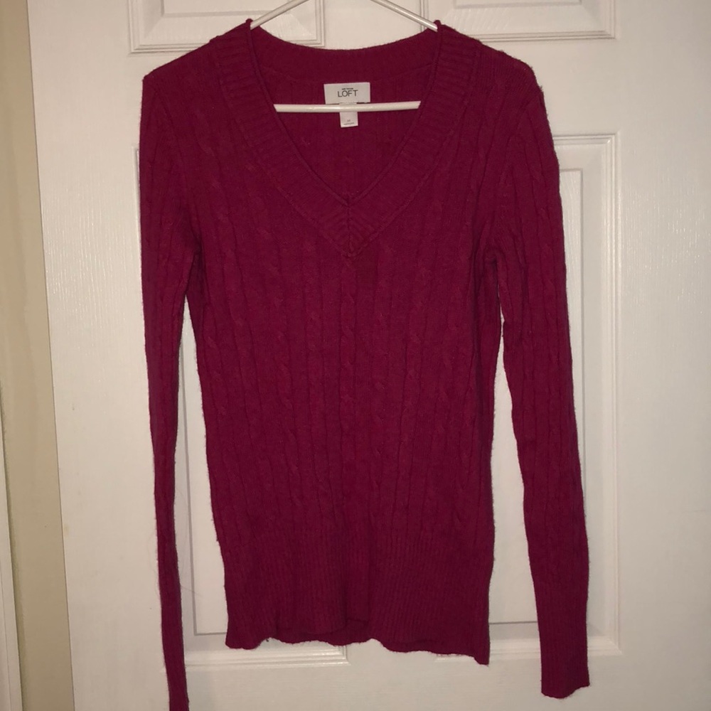 detailed pink sweater